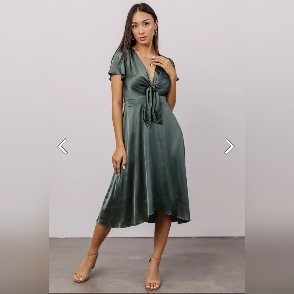 Baltic Born Poppy Satin Midi dress